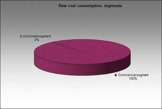 WP Prokopievskaya - Raw coal consumption, segmnets