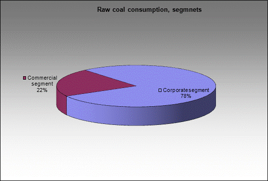 WP Antonovskaya - Raw coal consumption, segmnets