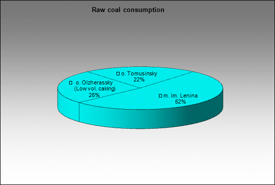 WP Tomusinskaya - Raw coal consumption