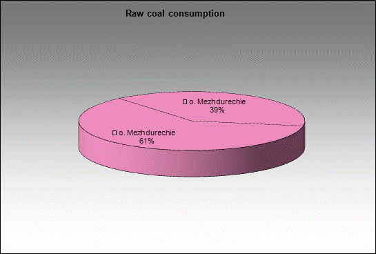 WP Mezhdurechenskaya - Raw coal consumption