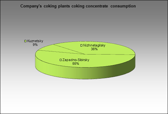 EvrazHolding - Company's coking plants coking concentrate consumption