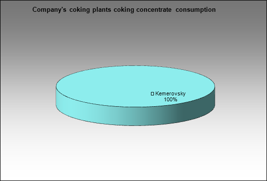 Kemerovokoks - Company's coking plants coking concentrate consumption